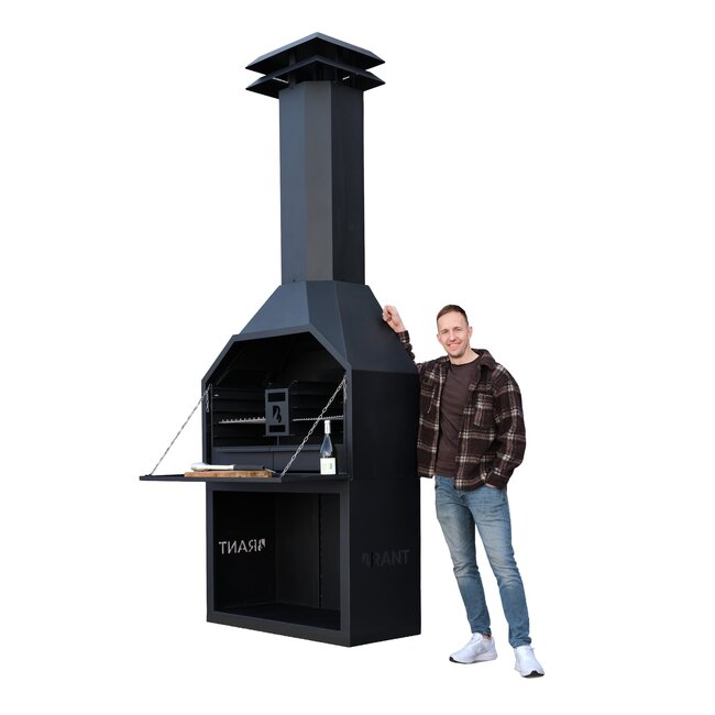 BRANT Freistehender Braai 120 cm – Südafrikanischer BBQ-Grill & Außenkamin | BRANT