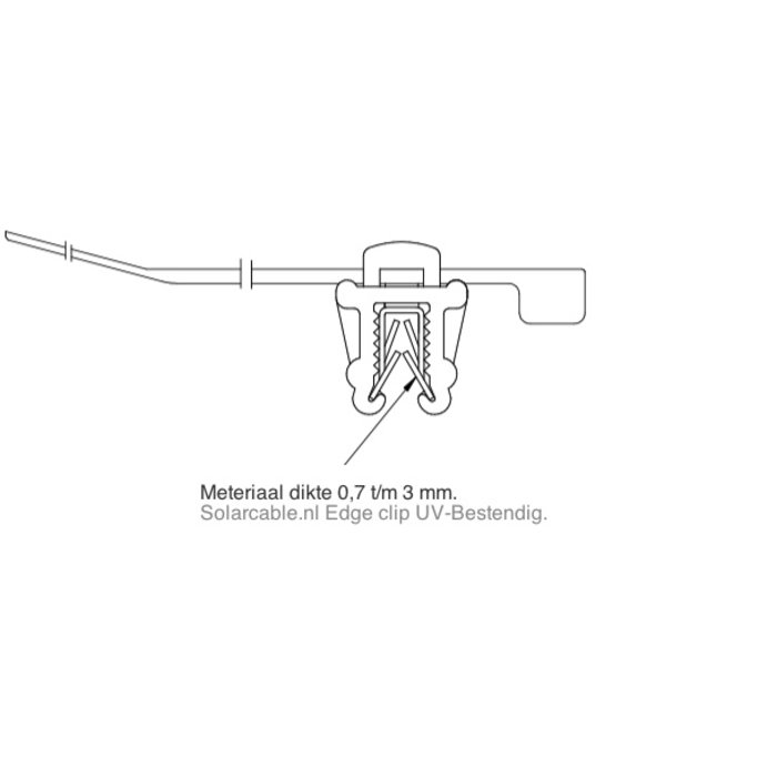 FDM Solar edge clip (UV-bestendig) 100 stuks