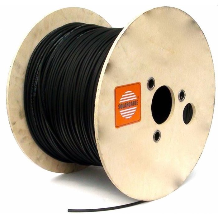 Top Cable Solarkabel 4mm² H1Z2Z2-K Haspel Zwart 500 mtr. Cca-s1b,d2,a1