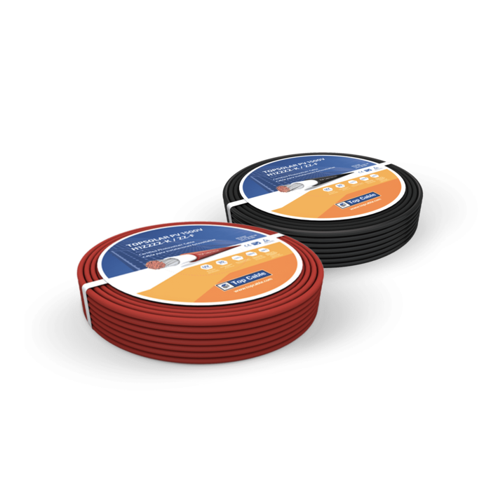 Top Cable Solarkabel H1Z2Z2-K 4mm² ring zwart 100 mtr. Cca-s1b,d2,a1