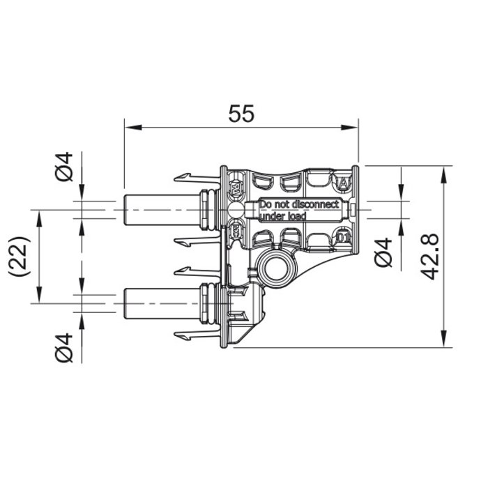 Stäubli Splitter Staubli MC4 PV-AZB4-EVO 2-UR M-FF
