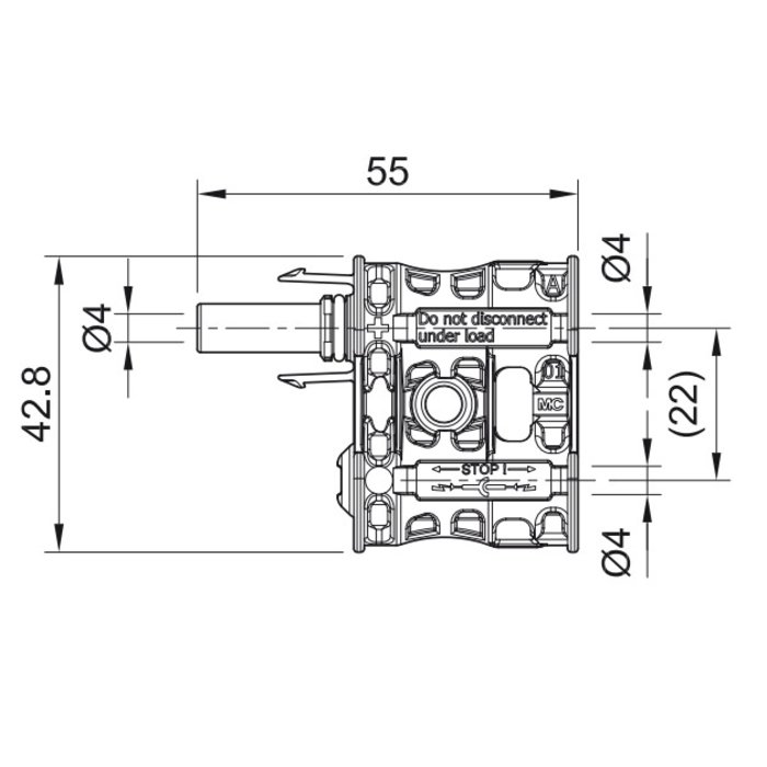 Stäubli Splitter Staubli MC4 PV-AZS4-EVO 2-UR F-MM