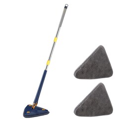 Shine - Multifunctionele mop- 360° draaibare verstelbare schoonmaak mop met uitwringfunctie - Incl. 2 microvezel doeken