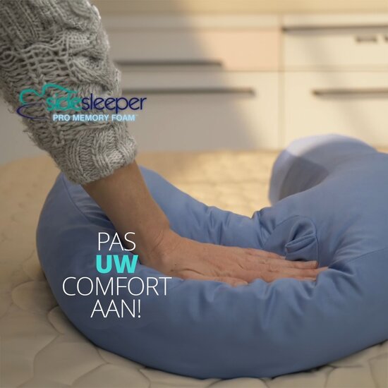 Merkloos Side Sleeper Pro – Memory Foam zijslaapkussen