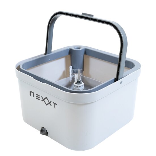 Nexxt Nexxt Dweilset met roterend uitwringsysteem – Dweil met emmer, dubbele watercompartimenten en zeepdispenser