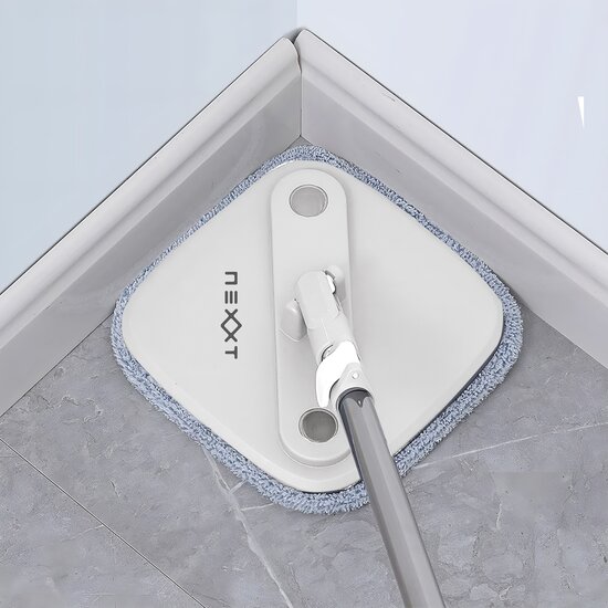 Nexxt Nexxt Dweilset met roterend uitwringsysteem – Dweil met emmer, dubbele watercompartimenten en zeepdispenser