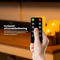 FlinQ FlinQ LED Kaarsen Touw - Incl Afstandsbediening - Bewegende Vlam - Veilig & Duurzaam - Realistische Kaarsen - 3-pack