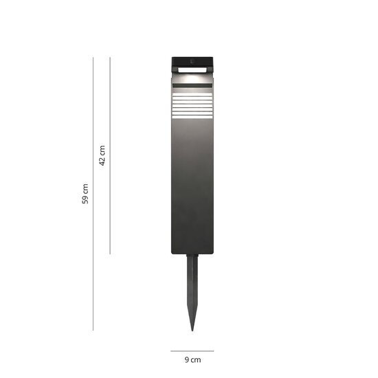 FlinQ FlinQ - Smart Solar Tuinlamp- 2-pack - Solar Tuinverlichting - Wit & Gekleurd licht - Bewegingssensor - Gaia