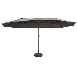 909 Outdoor - Dubbele Parasol - Zwart - 4,5 M lang