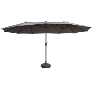 909 Outdoor - Dubbele Parasol - Zwart - 4,5 M lang