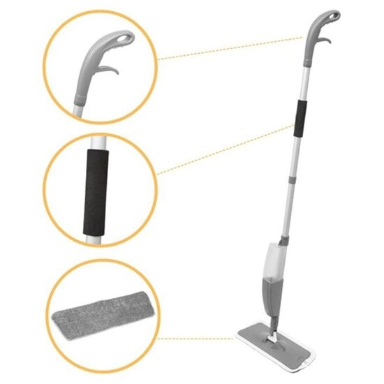 Webshop Outlet FIVE - Spray Mop - Grijs - Dweil met spray functie