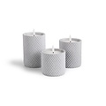 Lifa Living Lifa Living LED Kaars Set/3 - Cementen Houders met Kabelpatroon