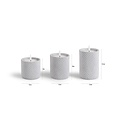Lifa Living Lifa Living LED Kaars Set/3 - Cementen Houders met Kabelpatroon