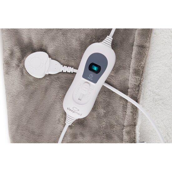Sleepmed Sleepmed - Elektrische Knuffeldeken Taupe – Warmte en Comfort voor Koude Dagen