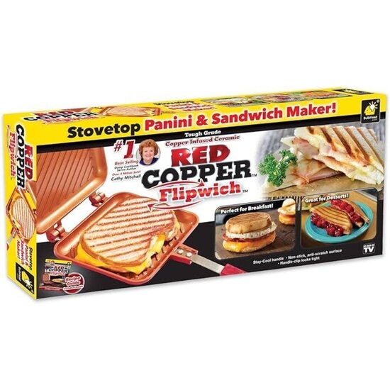 Webshop Outlet Red Copper Flipwich Tosti-IJzer – De Ultieme Tosti-Maker