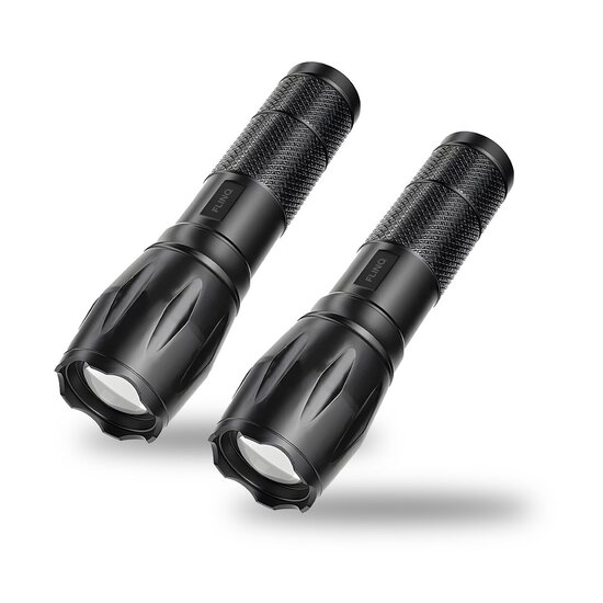 FlinQ FlinQ Military Flashlight 2-pack: Krachtige en Robuuste Zaklampen voor Elk Avontuur