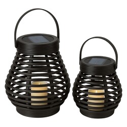 FlinQ Solar Lantern Bottassano – 2-pack - Tijdloze sfeer zonder stekker of gedoe