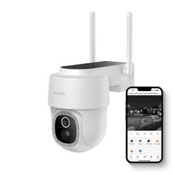 FlinQ Smart Outdoor Dome Guard Camera – Slimme Solar Buitencamera met 360° Pan & Tilt