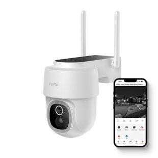 FlinQ Smart Outdoor Dome Guard Camera – Slimme Solar Buitencamera met 360° Pan & Tilt