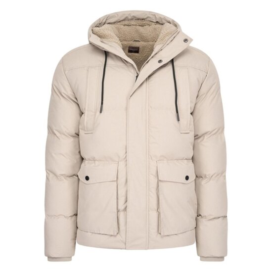 Cappuccino Cappuccino Italia Moorland Winterjas met Capuchon