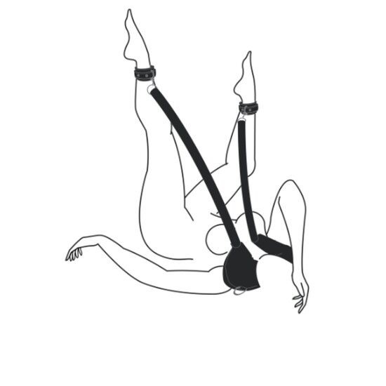 18+ Pillow & Ankle Cuffs Leg Position Strap - Seks sling