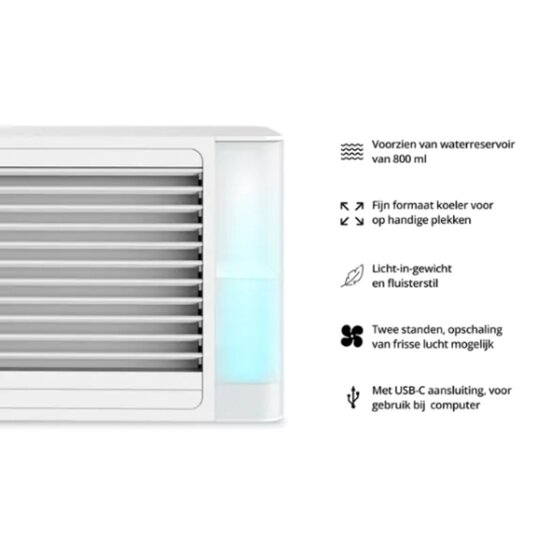 FlinQ FlinQ - Mini Aircooler - Tafelmodel - 2 ventilatiestanden
