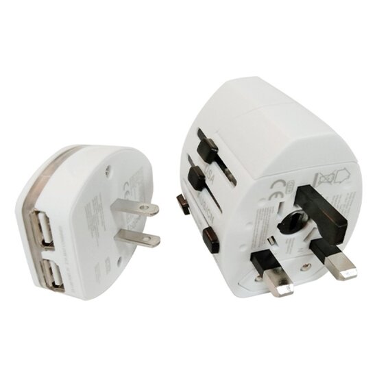 FlinQ Wereldreisstekker - Stopcontact buitenland - Reisadapter EU/UK/US/AUS/AFR - Universeel