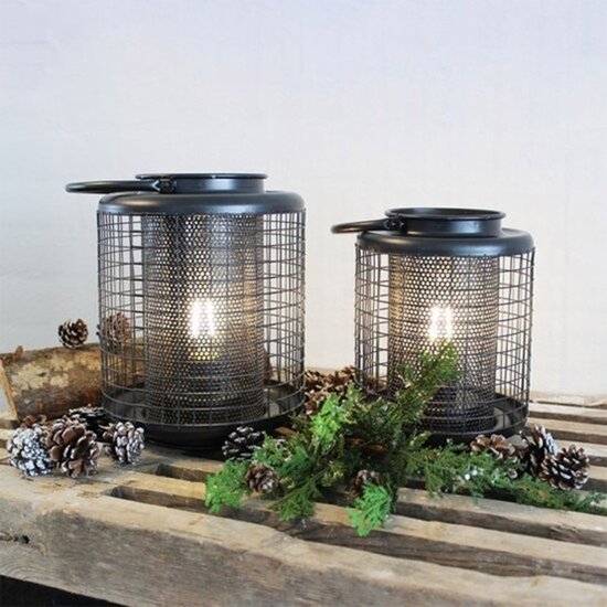 FlinQ Industriële Lantaarn Set - Tafellamp voor buiten - Draadloos