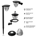 FlinQ FlinQ - Solar Tuinverlichting - Tuinverlichting op zonne-energie - Multifunctioneel - 2-pack - Juno