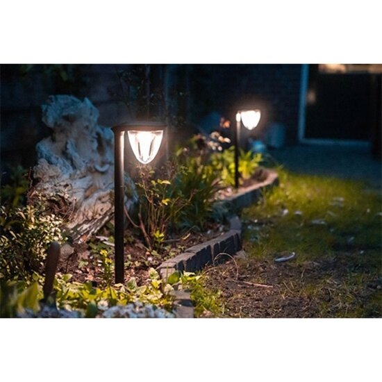 FlinQ FlinQ - Solar Tuinverlichting - Tuinverlichting op zonne-energie - Multifunctioneel - 2-pack - Juno