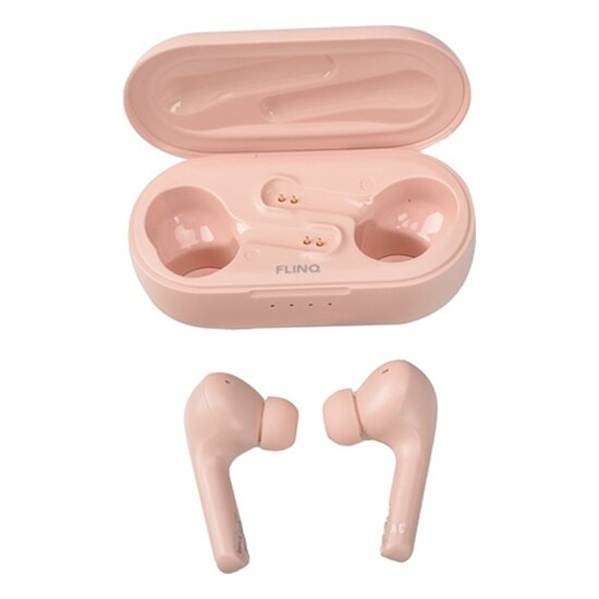 FlinQ FlinQ - Draadloze Oordopjes Roze - Incl Oplaadcase - HIFI stereogeluid - Basskwaliteit - In-ear Oordopjes - Clixx