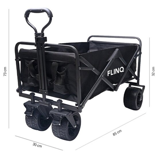 FlinQ FlinQ - Bolderkar - Opvouwbaar - Draaibare wielen - 130KG Draagkracht
