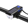 FlinQ FlinQ - Solar Fietsverlichting - Oplaadbare USB Led Fietslamp - Inclusief bel - Waterdicht - 3 Lichtstanden