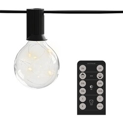 FlinQ - Solar Lichtslinger - Lichtsnoer buiten - Lichtsnoer - Zonne-energie - Zwart - 8 Meter