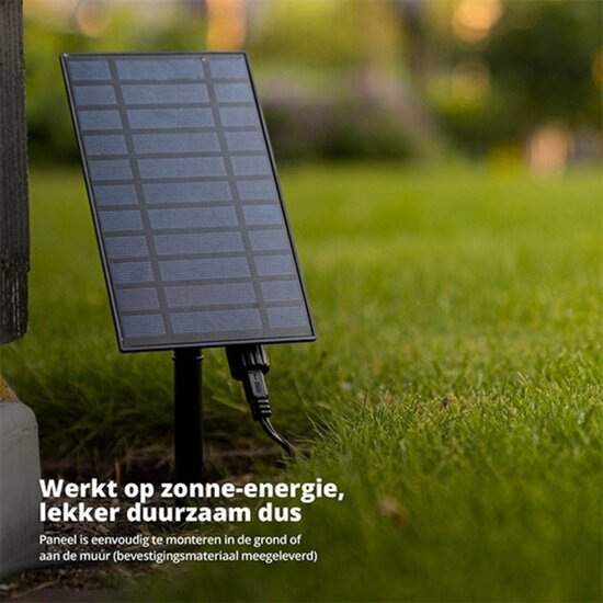 FlinQ FlinQ - Solar Lichtslinger - Lichtsnoer buiten - Lichtsnoer - Zonne-energie - Zwart - 8 Meter