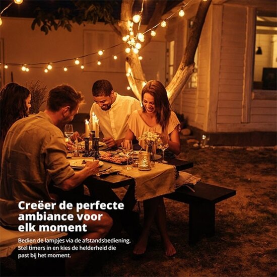 FlinQ FlinQ - Solar Lichtslinger - Lichtsnoer buiten - Lichtsnoer - Zonne-energie - Zwart - 8 Meter