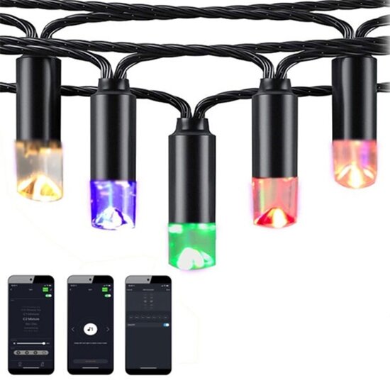 FlinQ FlinQ - Slimme Kerst Lichtslinger 200 LED - Bestuur met jouw Smartphone