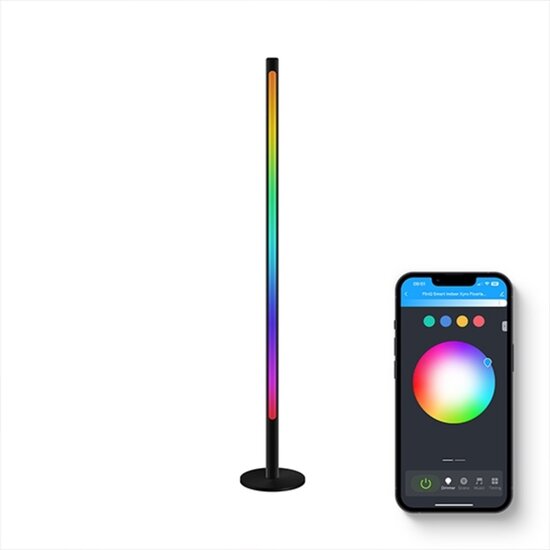 FlinQ FlinQ - Smart Indoor Xyro Floorlamp - Compatibel met Alexa en Google