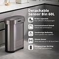 FlinQ FlinQ Detachable Sensor Bin 60L – Slimme Opvouwbare Prullenbak in Titanium Alloy