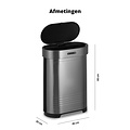 FlinQ FlinQ Detachable Sensor Bin 60L – Slimme Opvouwbare Prullenbak in Titanium Alloy
