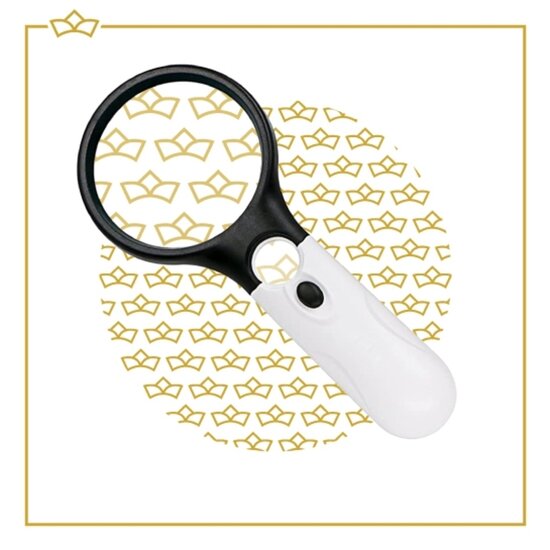 Attrezzo Attrezzo - Luxe vergrootglas / Loep met verlichting - 45x vergroting