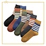 Attrezzo Attrezzo - 7 paar wintersokken - Gestreept - Diverse kleuren - Dikke sokken - Maat 38-43