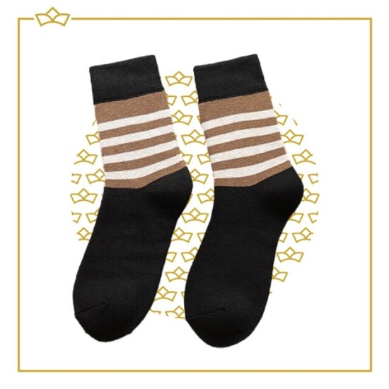 Attrezzo Attrezzo - 7 paar wintersokken - Gestreept - Diverse kleuren - Dikke sokken - Maat 38-43