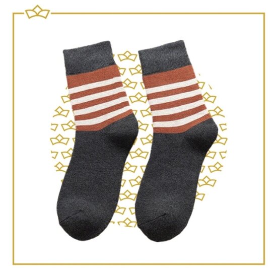 Attrezzo Attrezzo - 7 paar wintersokken - Gestreept - Diverse kleuren - Dikke sokken - Maat 38-43