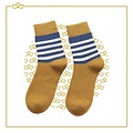 Attrezzo Attrezzo - 7 paar wintersokken - Gestreept - Diverse kleuren - Dikke sokken - Maat 38-43