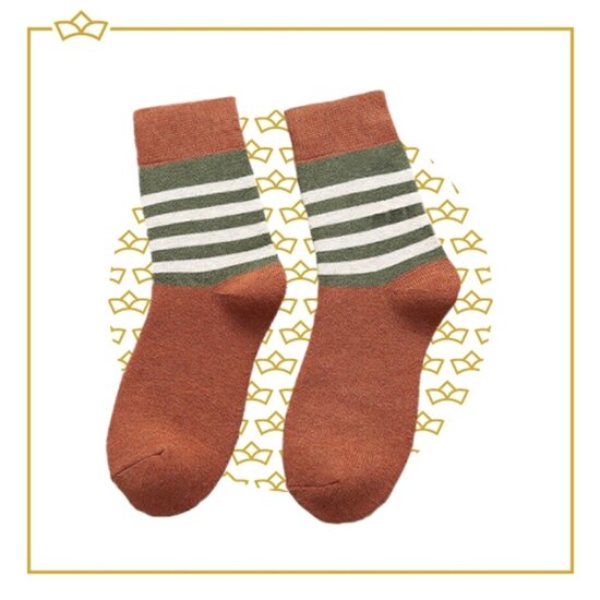 Attrezzo Attrezzo - 7 paar wintersokken - Gestreept - Diverse kleuren - Dikke sokken - Maat 38-43