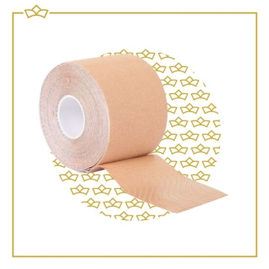 Attrezzo ATTREZZO® - Boob tape - Boobtape - 5 meter - Beige - BH Tape - Fashion Tape
