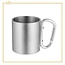 Attrezzo ATTREZZO® - Camping- / Reisbeker 200 ml - Roestvrij Staal Beker - Incl. Karabijnhaak - Handvat - Picknick