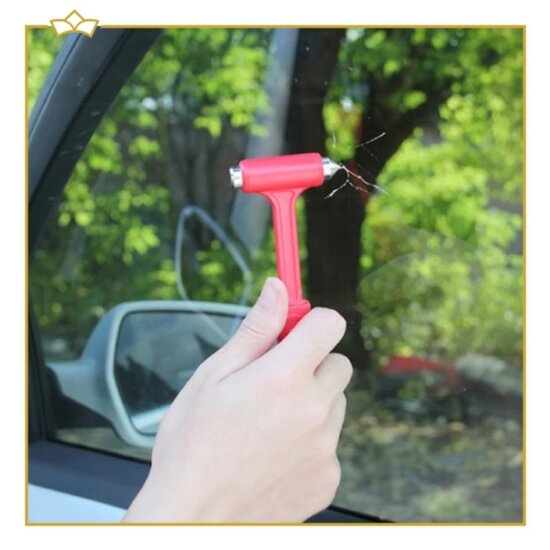 Attrezzo ATTREZZO® - Noodhamer - Veiligheidshamer - Emercy Hamer - Veiligheidsgordelsnijder