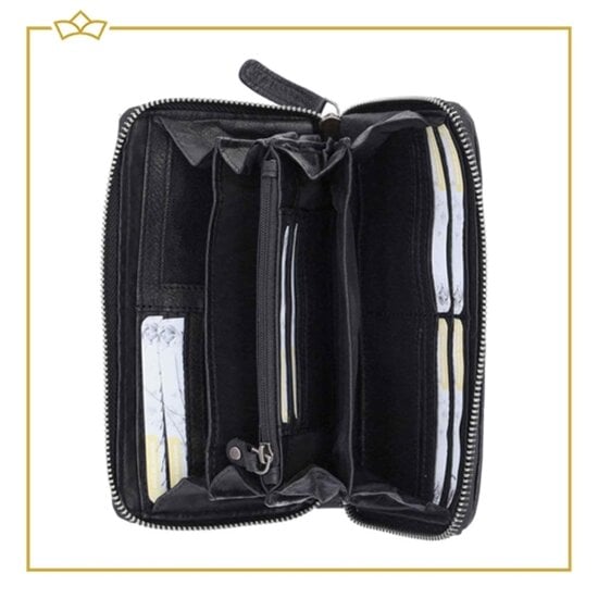 Attrezzo Attrezzo Damesportemonnee - Groot Model - 100% Echt Leer